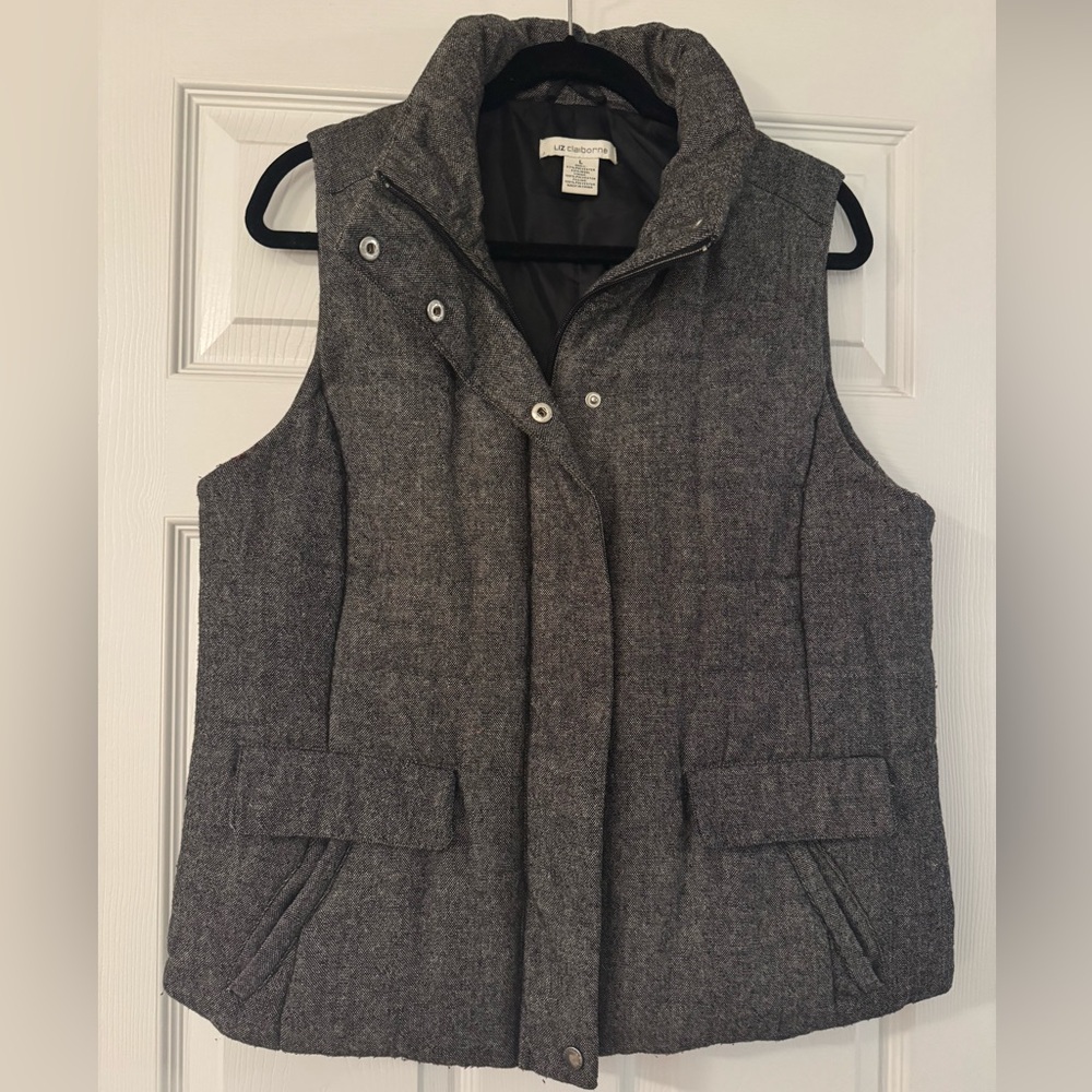 Liz Claiborne Women's Charcoal Gray Vest